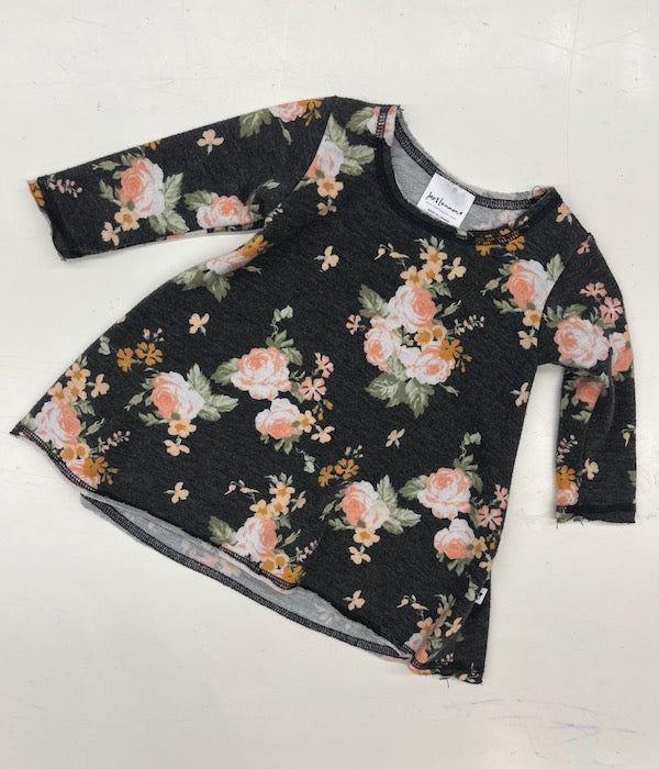 jax + lennon black bouquet dress 0-6m