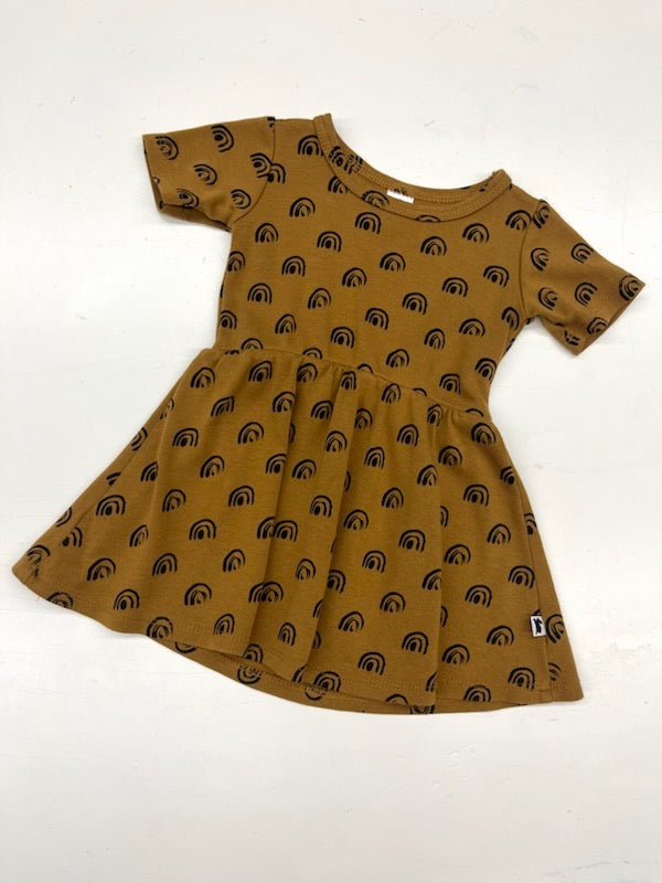 little & lively rainbow daphne dress 6-12m