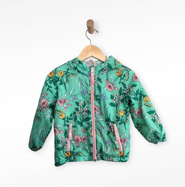 cat & jack green floral jacket 3T