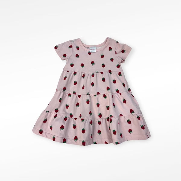 hanna andersson strawberry tiered dress 2T