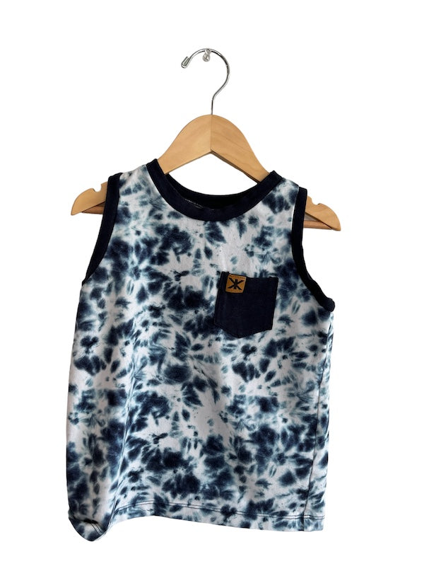 brok boys tie dye tank 3/4T