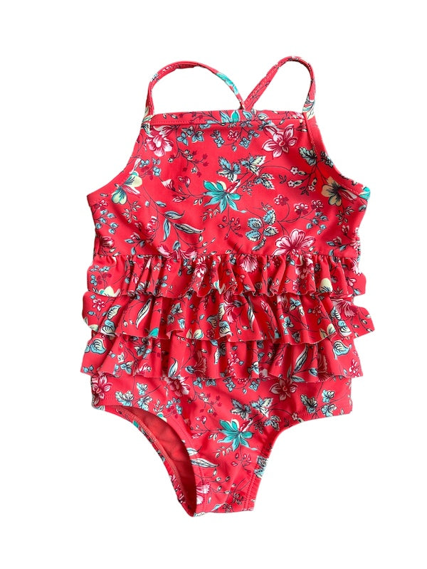 gap floral ruffle bathing suit 3T