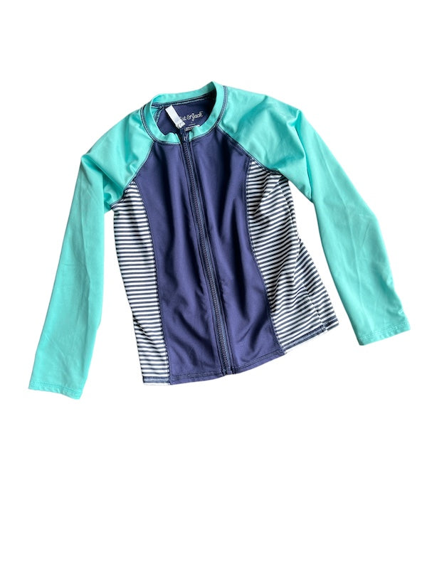 cat & jack rashguard navy zip 6Y