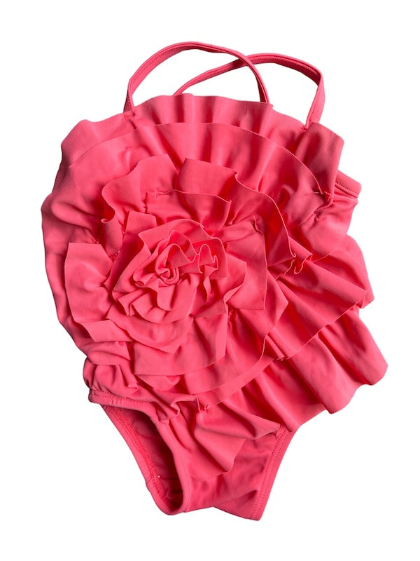 baby gap rose ruffle swim suit 3-6m