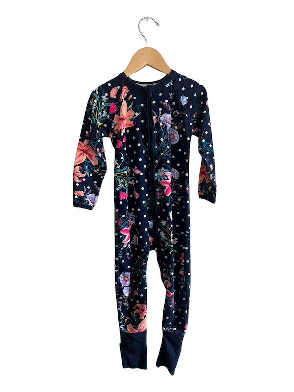 bonds navy flower sleeper 3T