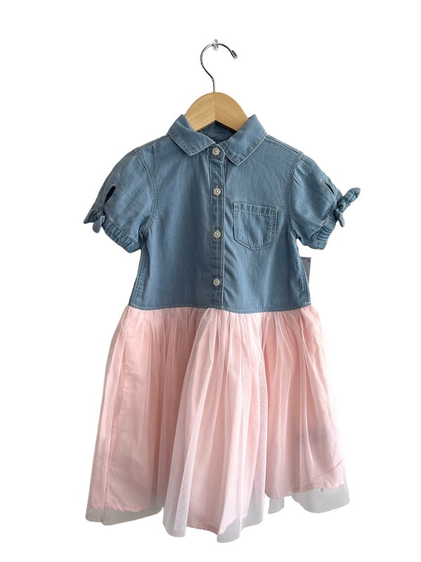 oshkosh chambray tulle dress NWT 3T