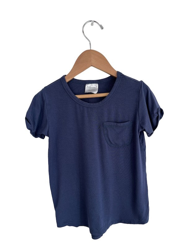 jax + lennon blue pocket tshirt 2T