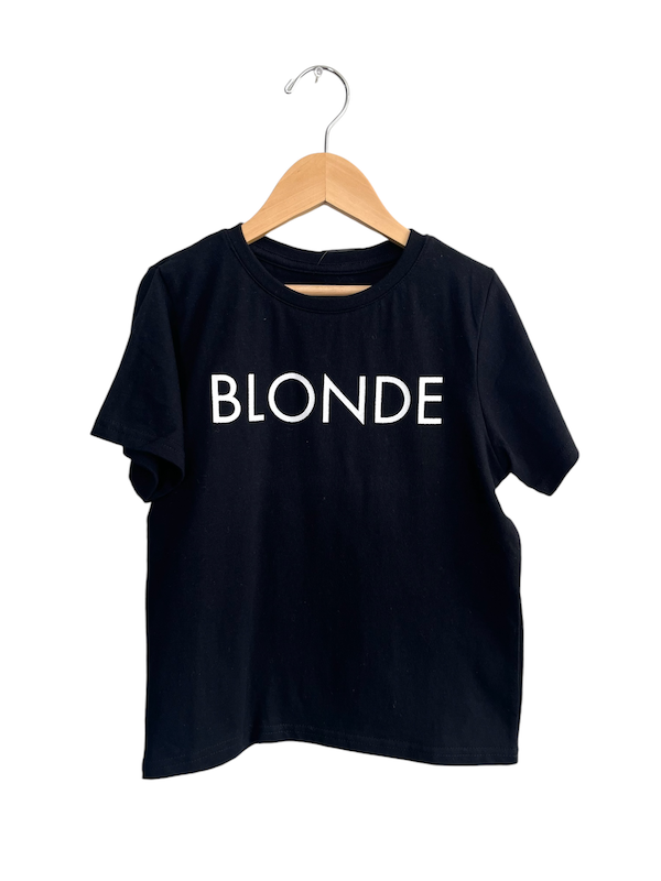 brunette the label tee 'blonde' 7Y NWT