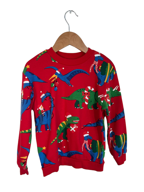 h&m dino holiday pullover 5T