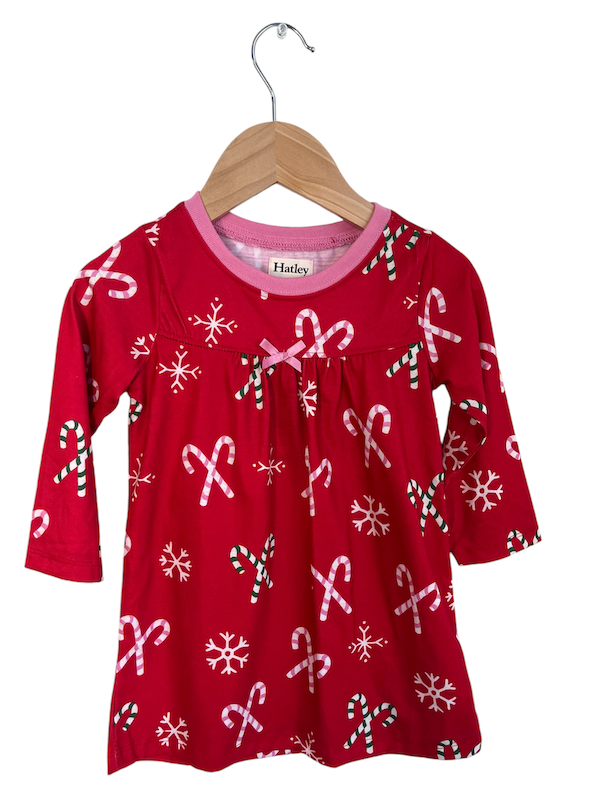 hatley candy cane nightgown NWT 2T