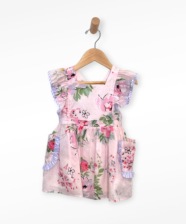 pastourelle nyc floral apron dress 18m