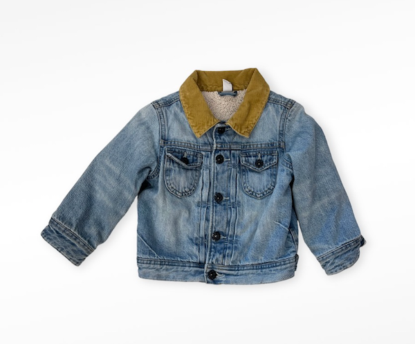 gap kids sherpa lined jean jacket 3T
