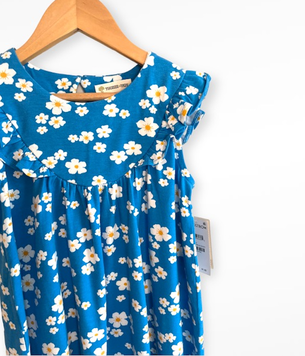 tucker + tate blue floral dress 4T