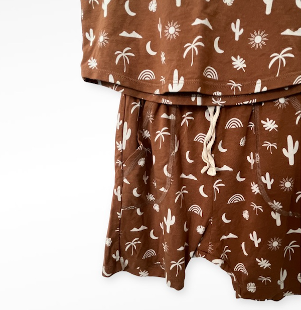 jax + lennon palm desert basic shorts 3/4T