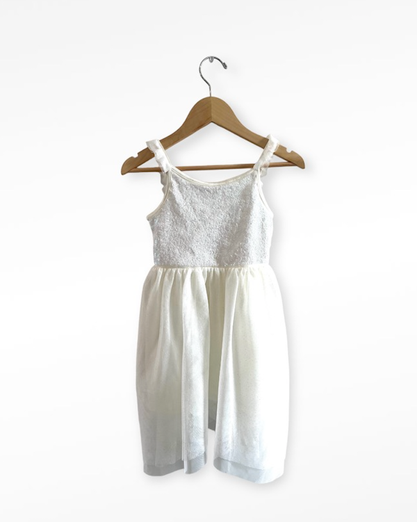 h&m white sequin dress 4T