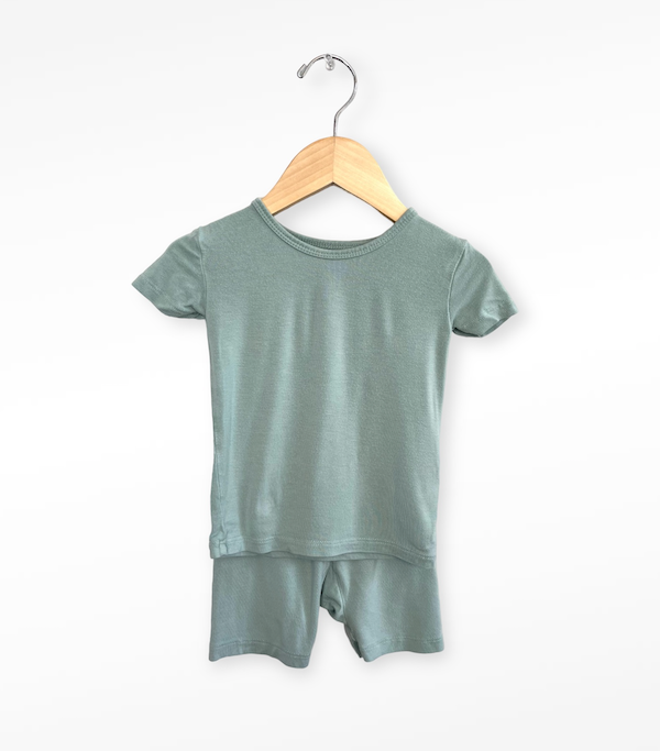 kyte soft green PJ set 12-24m