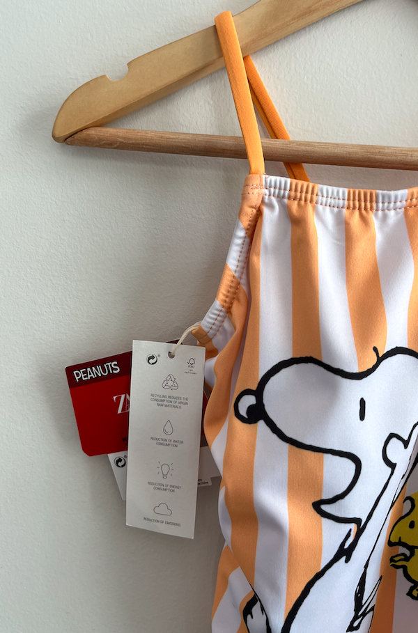 zara snoopy bathing suit 2/3T NWT