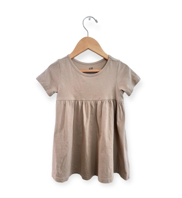 h&m taupe dress 12-18m