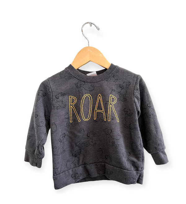 disney roar grey pullover 2T