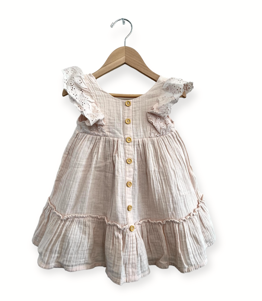 rachel ashwell soft pink boho dress 12-18m